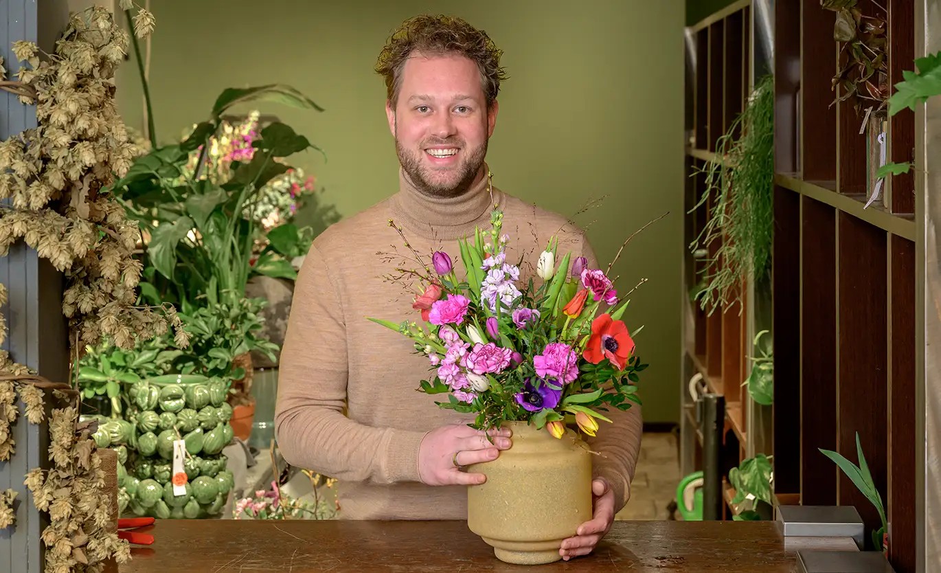 duurzaam voorjaarsboeket van dennis